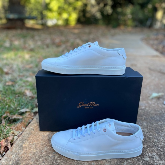 NWT in box Leather Good man shoes/ sneakers white 9 - Picture 3 of 8